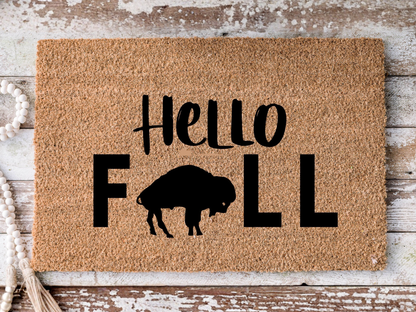 Hello Fall Buffalo Doormat