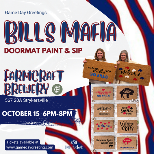 Bills Mafia Doormat Paint & Sip @ Farmcraft Brewery