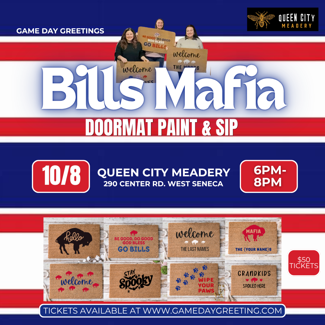 Bills Mafia Doormat Paint & Sip @ Queen City Meadery