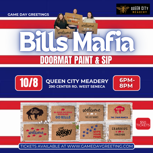 Bills Mafia Doormat Paint & Sip @ Queen City Meadery