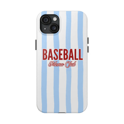 Baseball Moms Club Tough Phone Case | Vintage Blue Pinstripe Baseball Gift