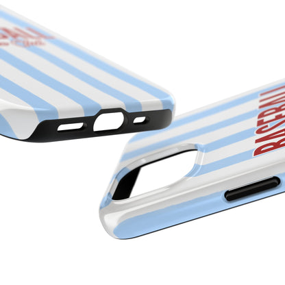 Baseball Moms Club Tough Phone Case | Vintage Blue Pinstripe Baseball Gift