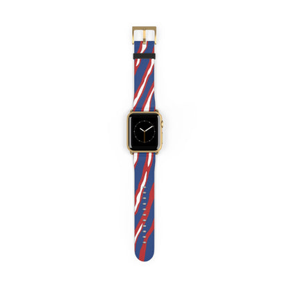 Buffalo Watch Band with Bold Red and Blue Design, Fitness Gift, Football Fan Gift, Trendy Tech Jewelry,