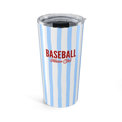Baseball Moms Club 20oz Tumbler | Trendy Stripe Game Day Cup