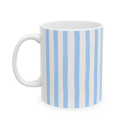 Baseball Moms Club Coffee Mug | Srtiped Baseball Mom Mug