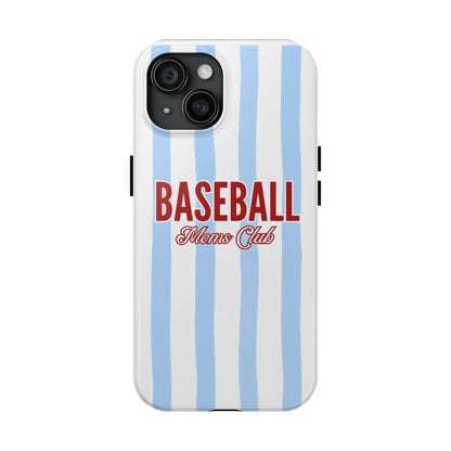 Baseball Moms Club Tough Phone Case | Vintage Blue Pinstripe Baseball Gift