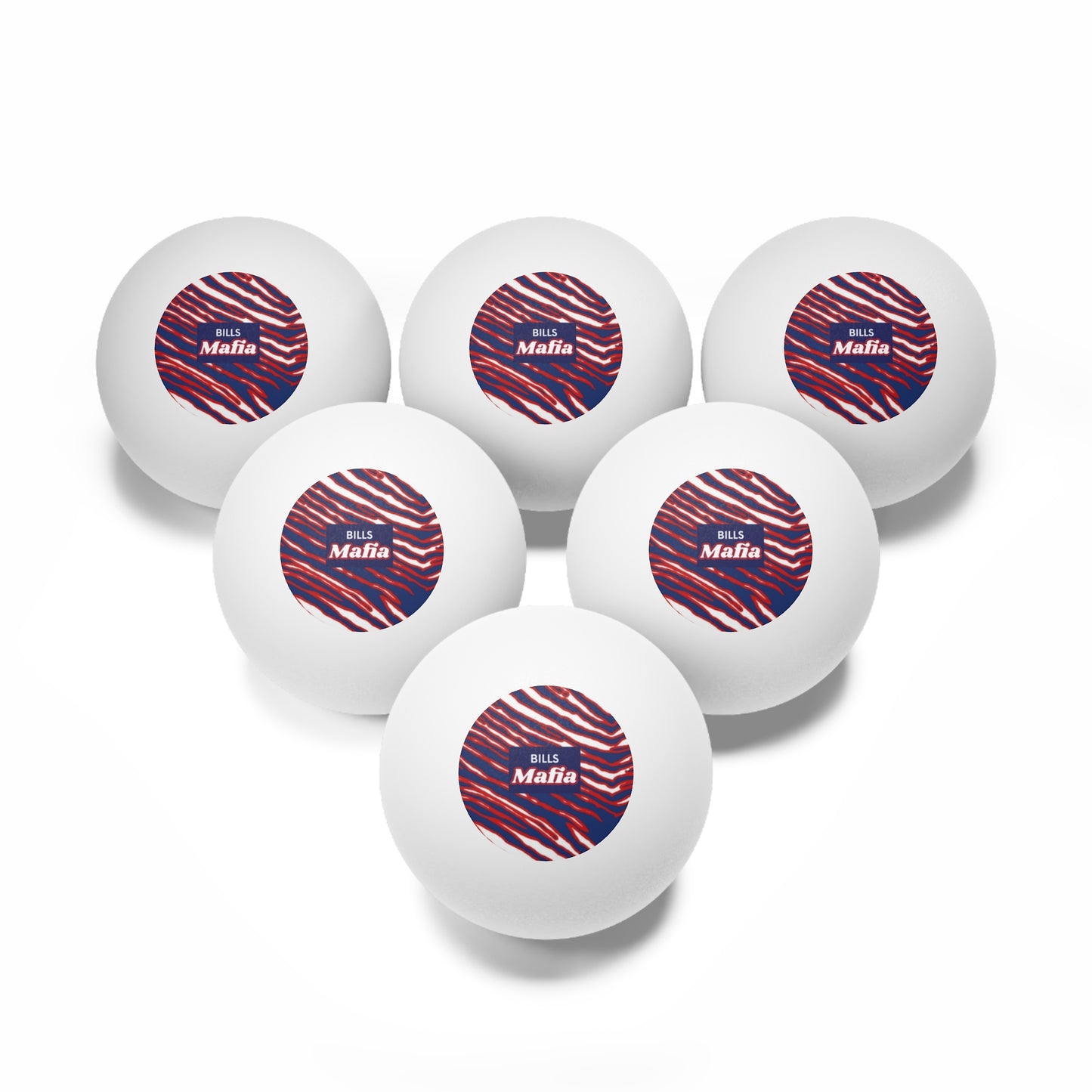 Buffalo Bills Mafia Ping Pong Ball Set, 6 balls - Buffalo Bills Gift