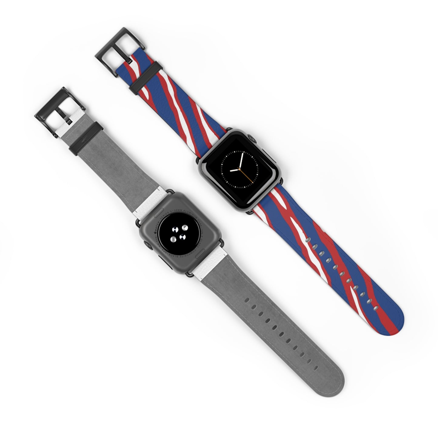 Buffalo Watch Band with Bold Red and Blue Design, Fitness Gift, Football Fan Gift, Trendy Tech Jewelry,