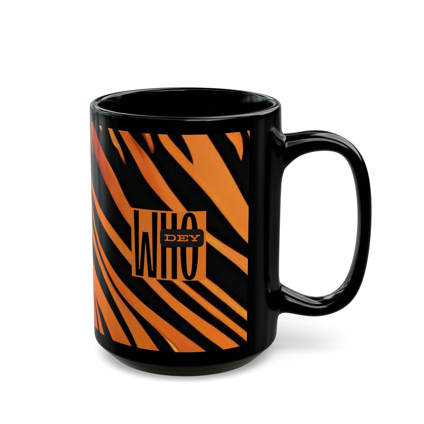 Cincinnati Bengals Who Dey Black Mug (11oz or 15oz)