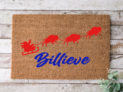 BILLieve Buffalo Bills Christmas Doormat