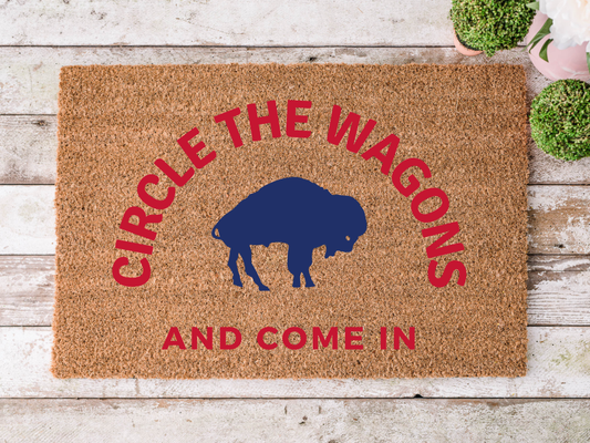 Buffalo Bills Circle the Wagons Doormat