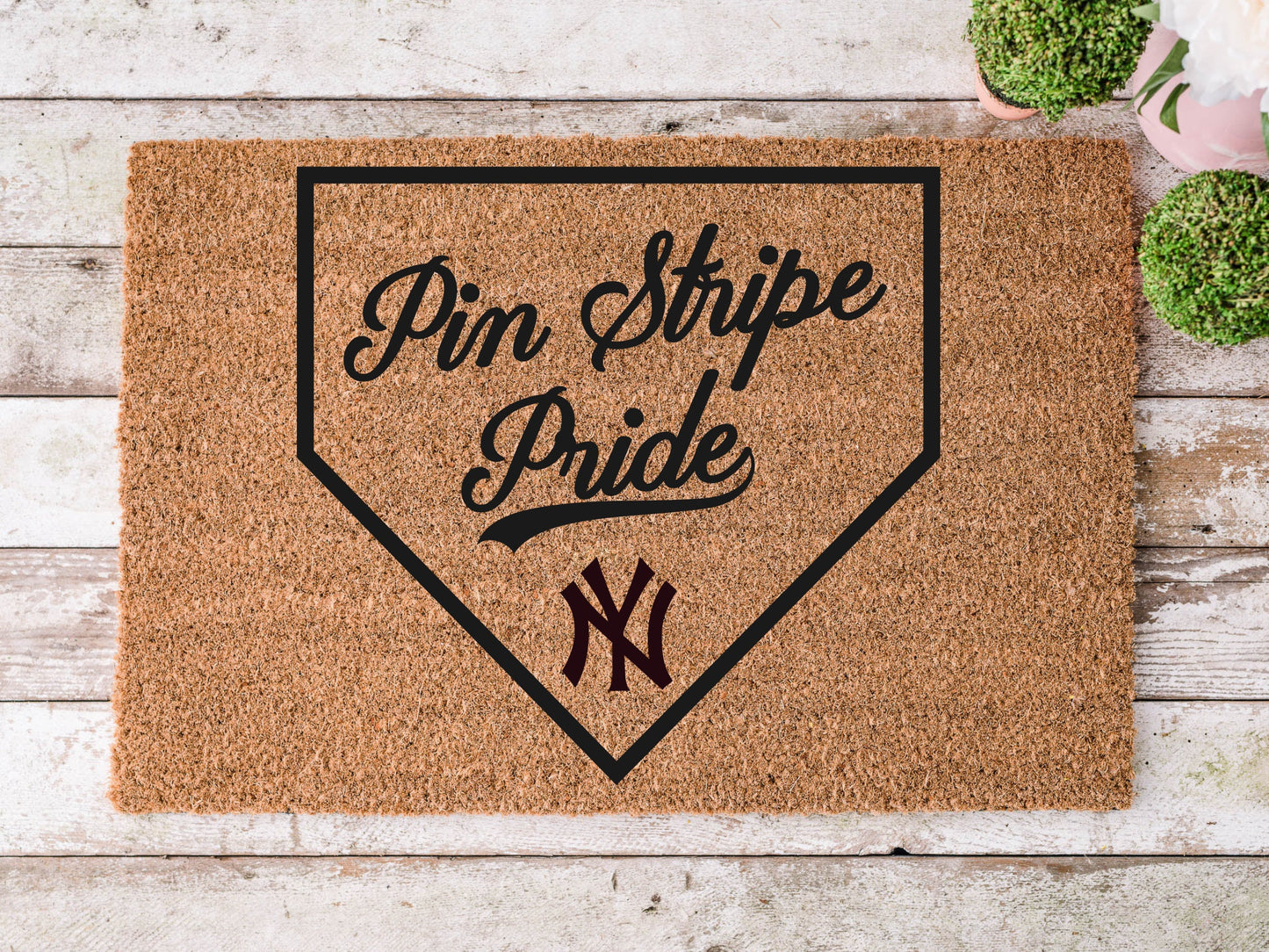 New York Yankees Pin Stripe Pride Doormat