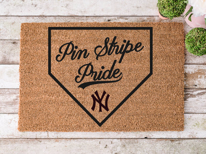 New York Yankees Pin Stripe Pride Doormat