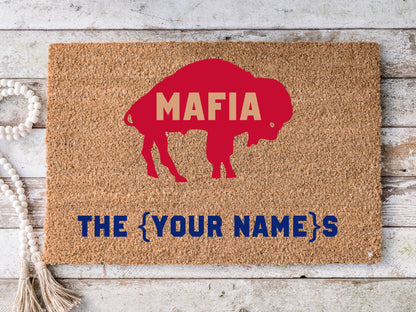 Buffalo Bills Mafia Personalized Doormat