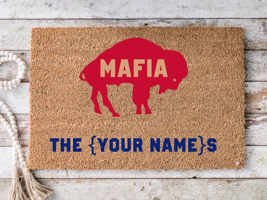Buffalo Bills Mafia Personalized Doormat