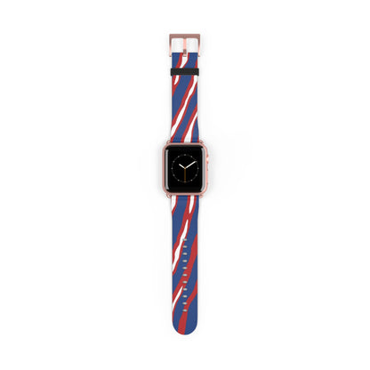 Buffalo Watch Band with Bold Red and Blue Design, Fitness Gift, Football Fan Gift, Trendy Tech Jewelry,