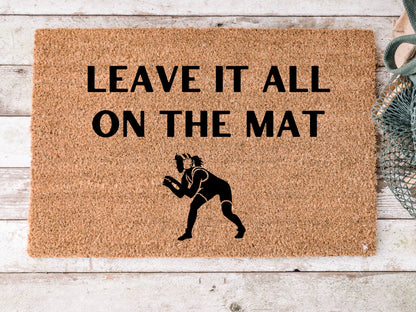 Wrestling Leave It All On The Mat Doormat