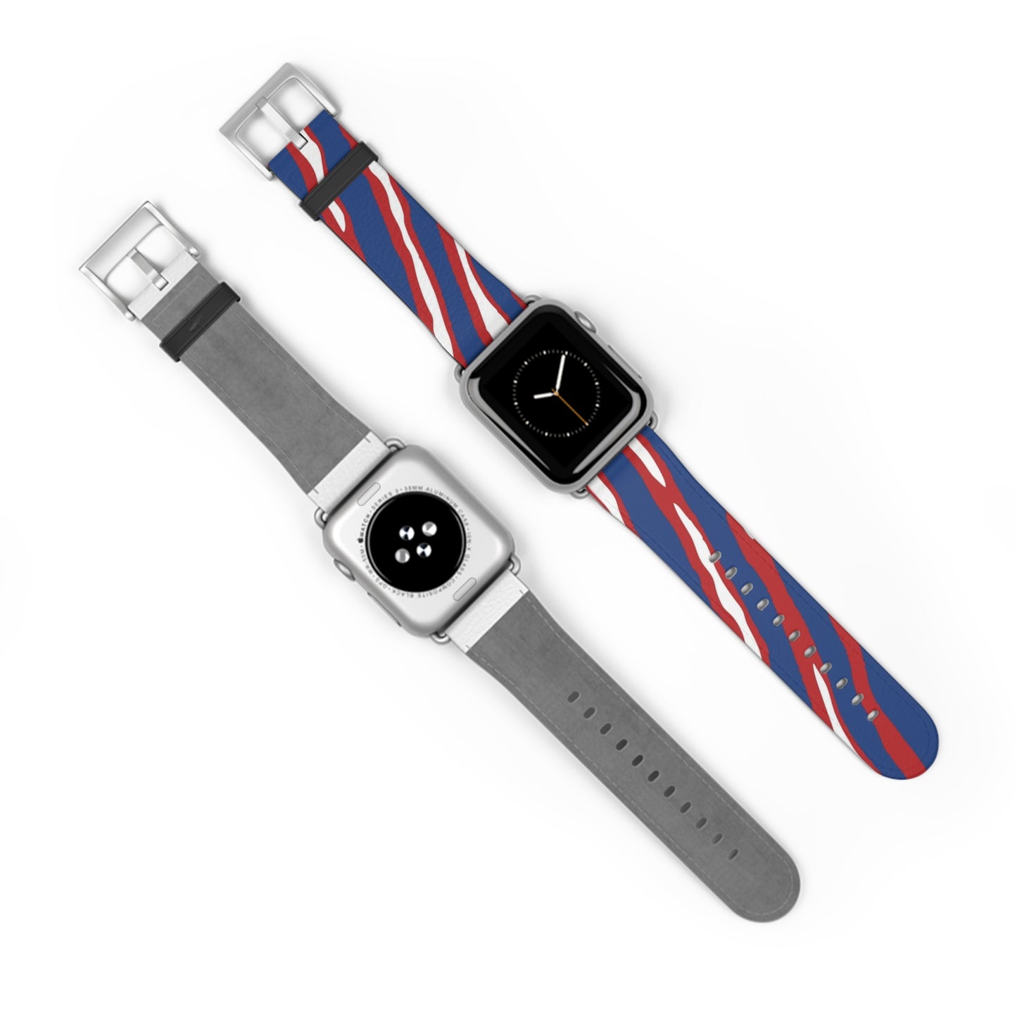 Buffalo Watch Band with Bold Red and Blue Design, Fitness Gift, Football Fan Gift, Trendy Tech Jewelry,