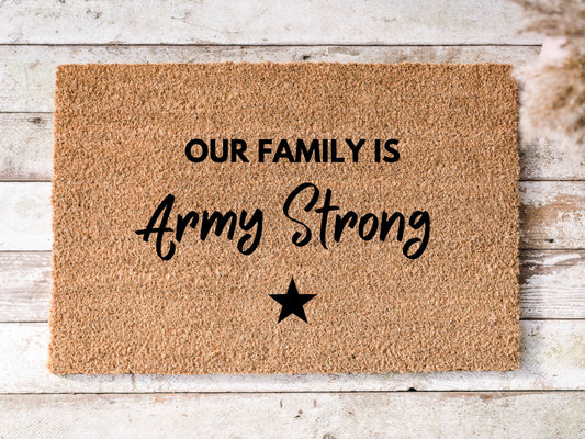 Our Family Is Army Strong Doormat