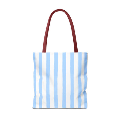 Baseball Moms Club Tote Bag | Blue Pinstripe Baseball Tote | Vintage Game Day Bag | Baseball Mom Gift | Travel Ball Tote | Sports Mom Bag
