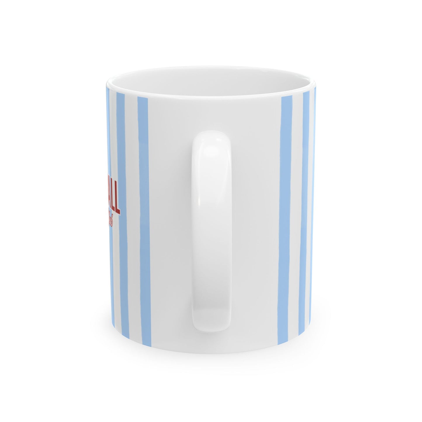 Baseball Moms Club Coffee Mug | Srtiped Baseball Mom Mug