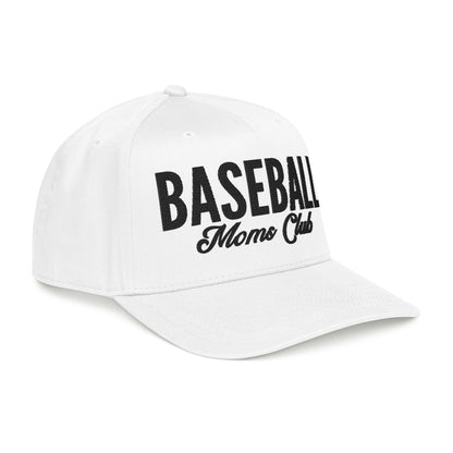 Baseball Moms Club Mid Profile Baseball Hat | Black Embroidered Hat