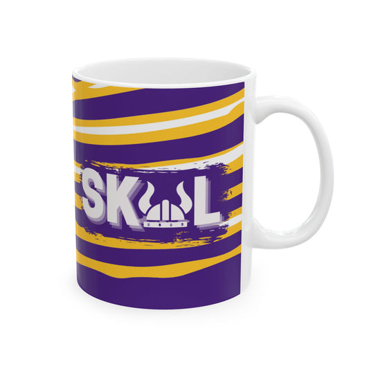 Minnesota Vikings SKOL Ceramic Mug, (11oz)