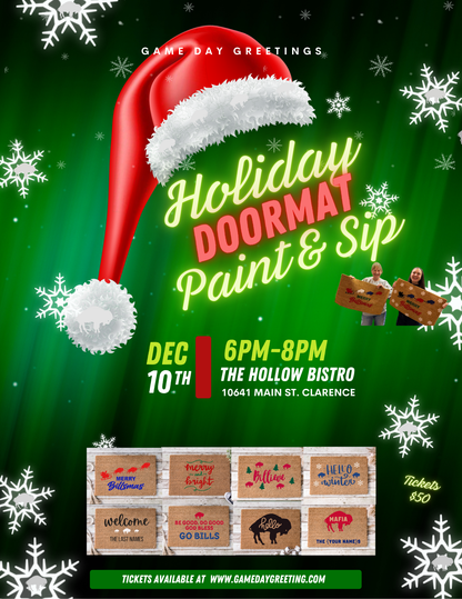 Holiday Doormat Paint & Sip @The Hollow Bistro