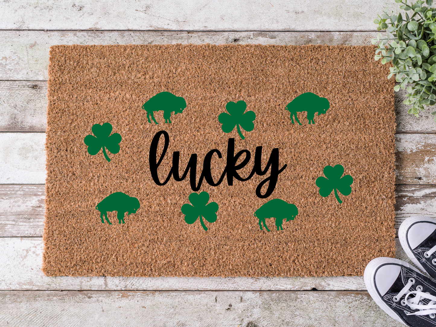 Lucky Buffalo - St. Patrick’s Day Doormat