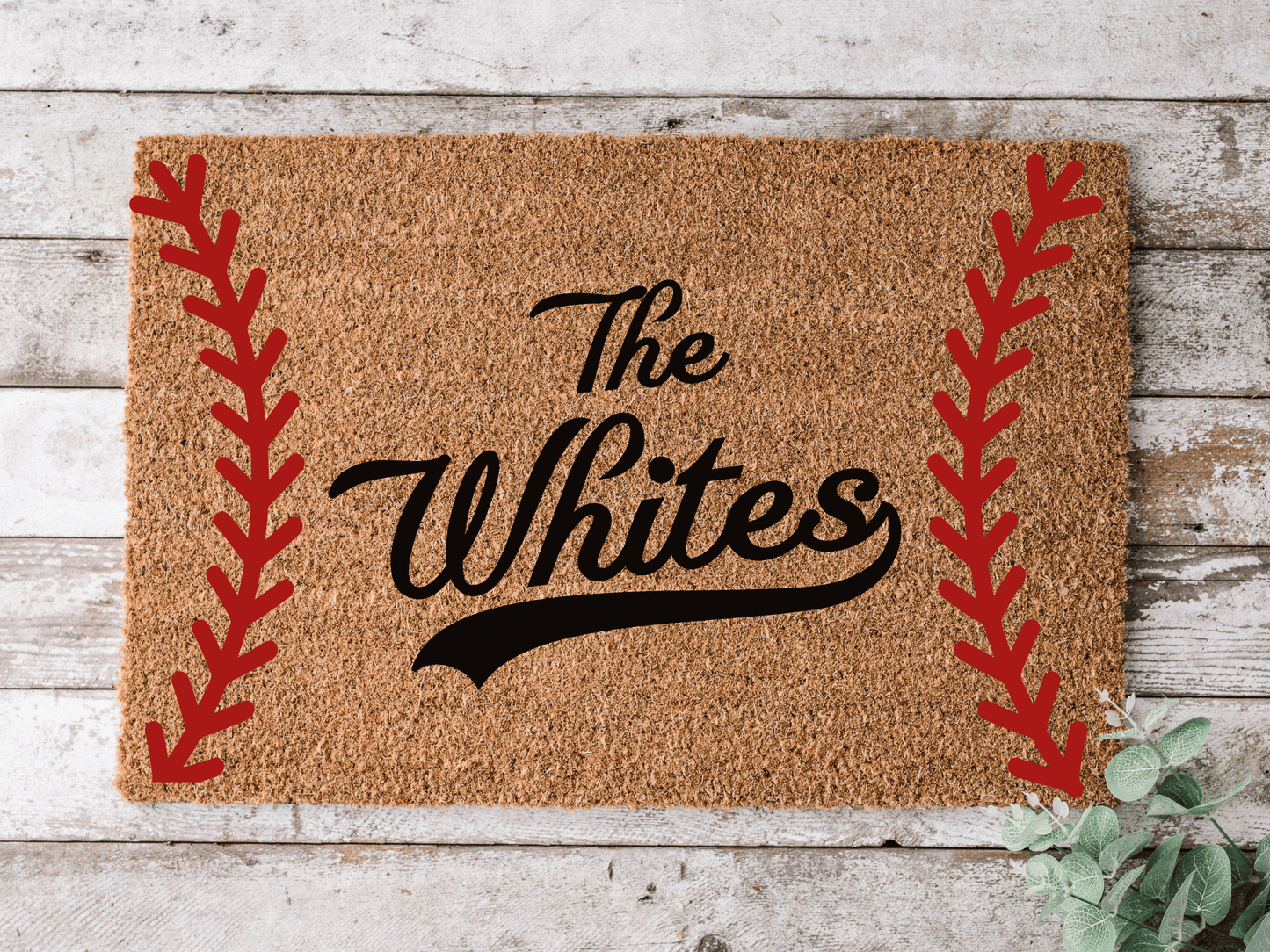 Personalized Baseball Doormat