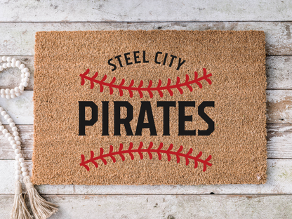 Pittsburgh Pirates Steel City Baseball Doormat