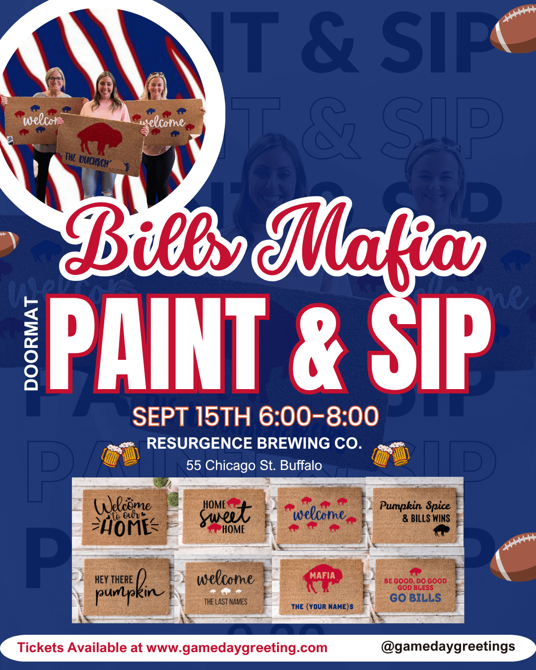 Bills Mafia Doormat Paint & Sip @ Resurgence Brewing Co.