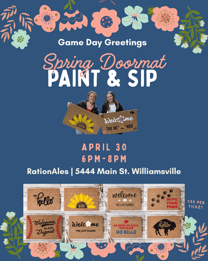 Spring Doormat Paint & Sip @ RationAles