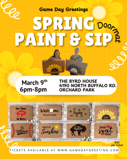 Spring Doormat Paint & Sip @ The Byrd House