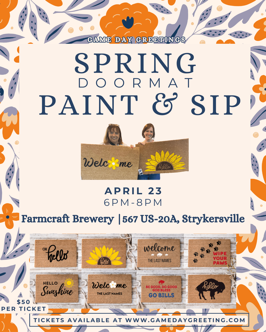 Spring Doormat Paint & Sip @ Farmcraft Brewery