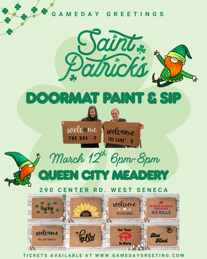 St. Patrick's Doormat Paint & Sip @ Queen City Meadery