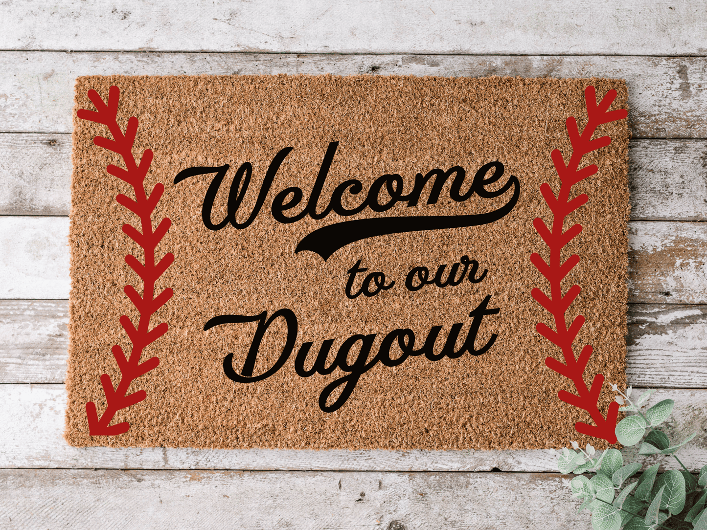 Baseball Doormat - Welcome to the Dugout