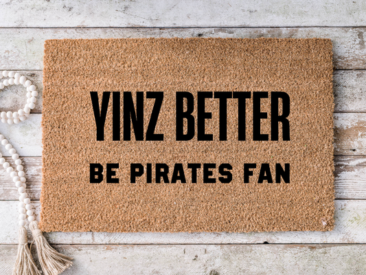 Pittsburgh Pirates Yinz Baseball Doormat