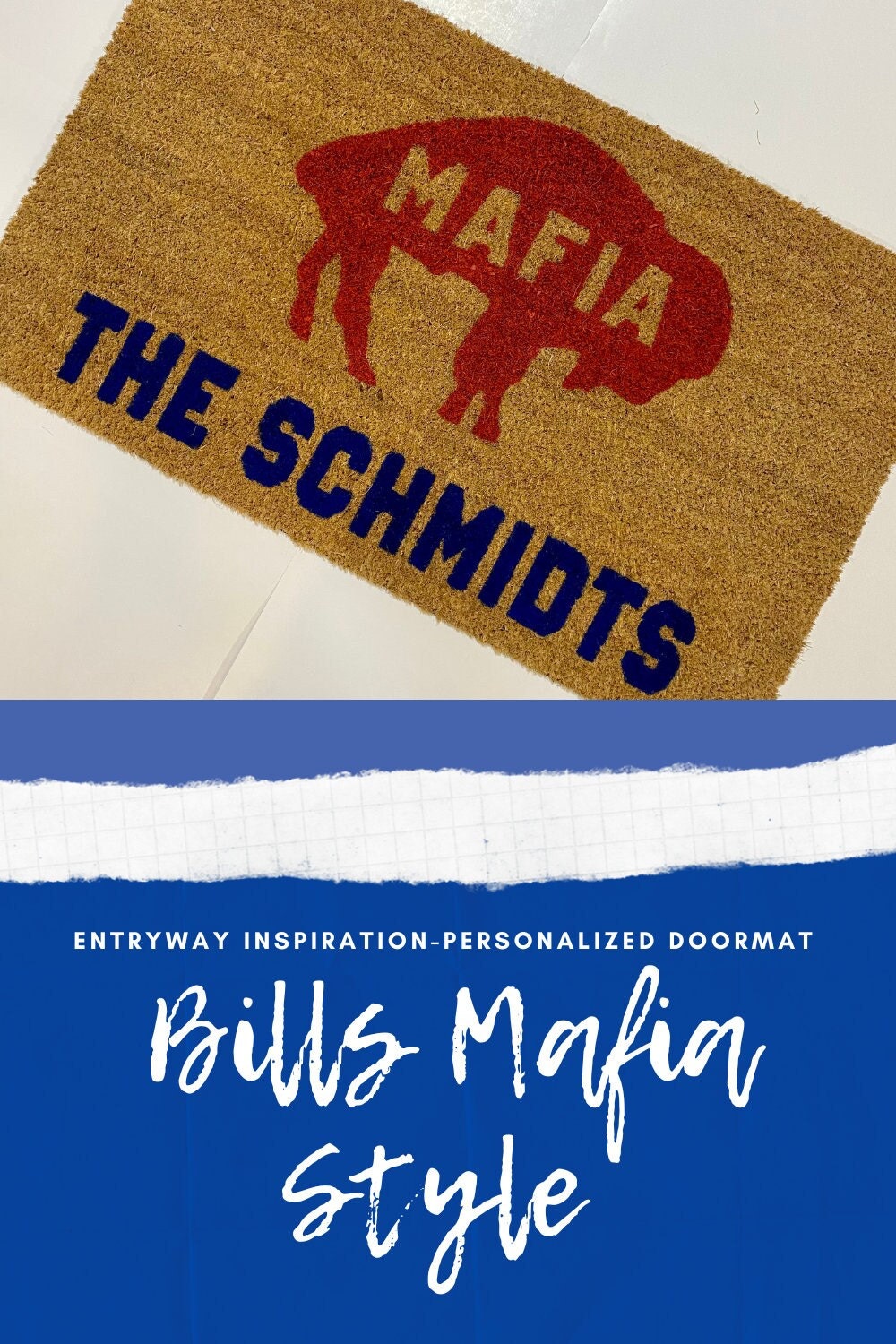 Buffalo Bills Mafia Personalized Doormat
