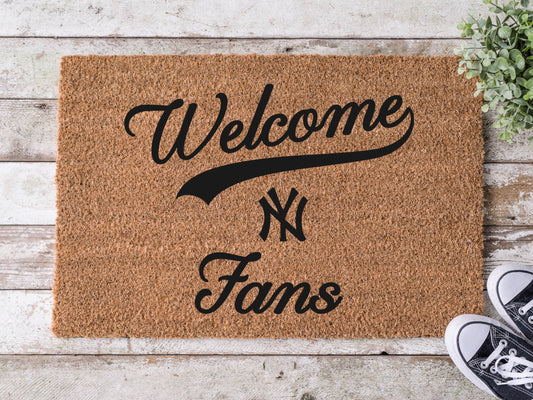 New York Yankees Welcome Yankees Fans Doormat