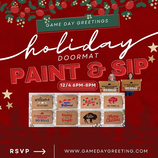 Holiday Doormat Paint & Sip @ Nickel City Brewz