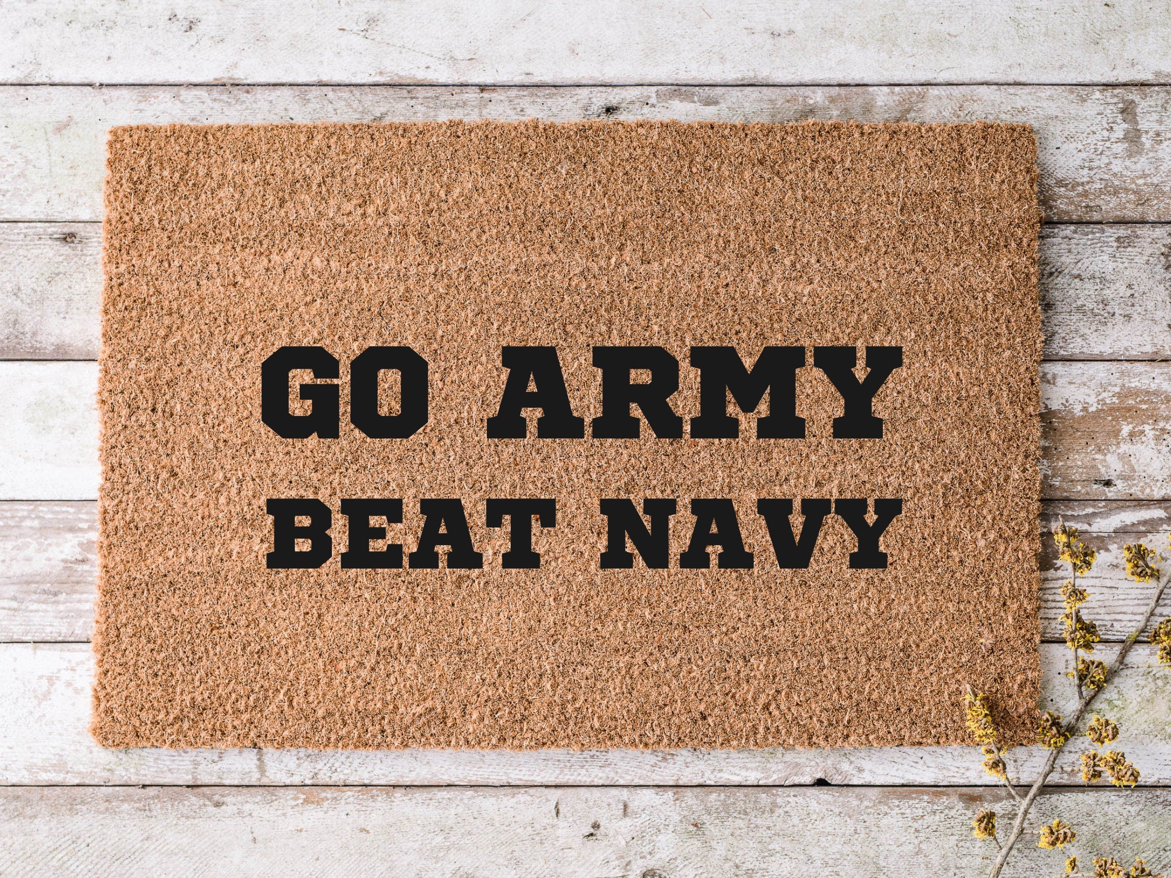 Go Army Beat Navy Doormat | Military Fan Gift | Game Day Greetings